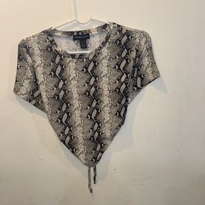 Snakeskin Print Women’s Top